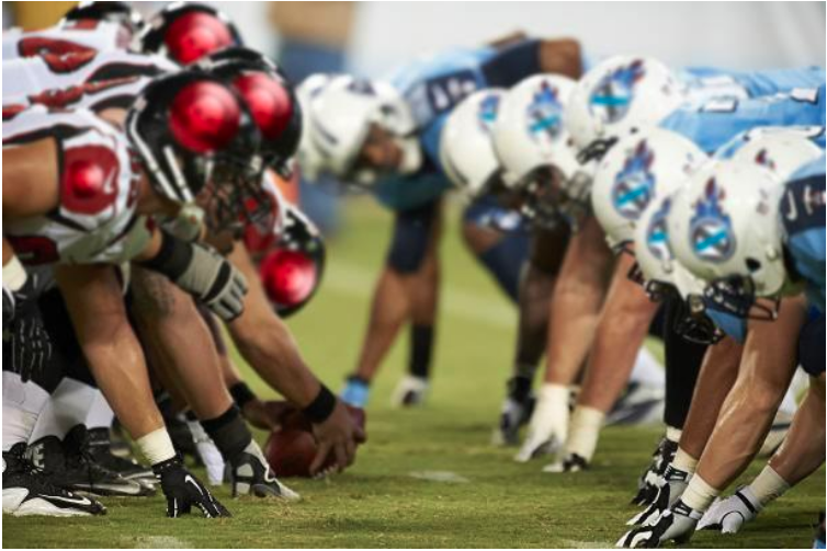 American football players before deception