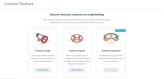 HubSpot Customer Feedback Feature