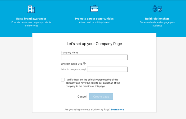 how to setup your LinkedIn company profile