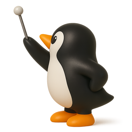 Penguin Strategies mascot presenting client results